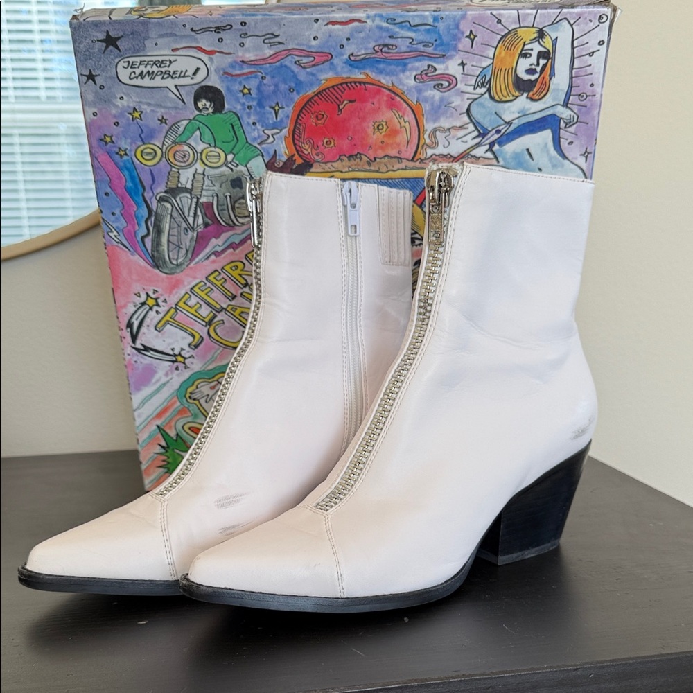 Jeffrey Campbell White Heeled Boots